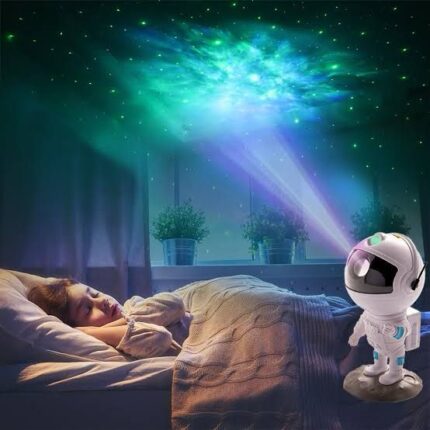 Larch Astronaut Galaxy Projector Night Light – 360° Rotating Nebula Star Projector with Remote Control, Timer & Adjustable Head – LED Space Lamp for Kids’ Bedroom, Gaming Room, Home & Party Décor